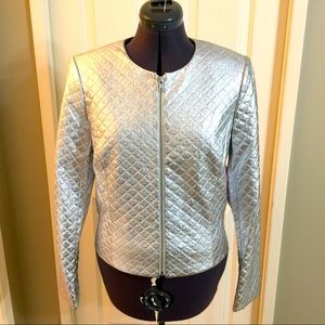 Isaac Mizrahi New York silver jacket size 10